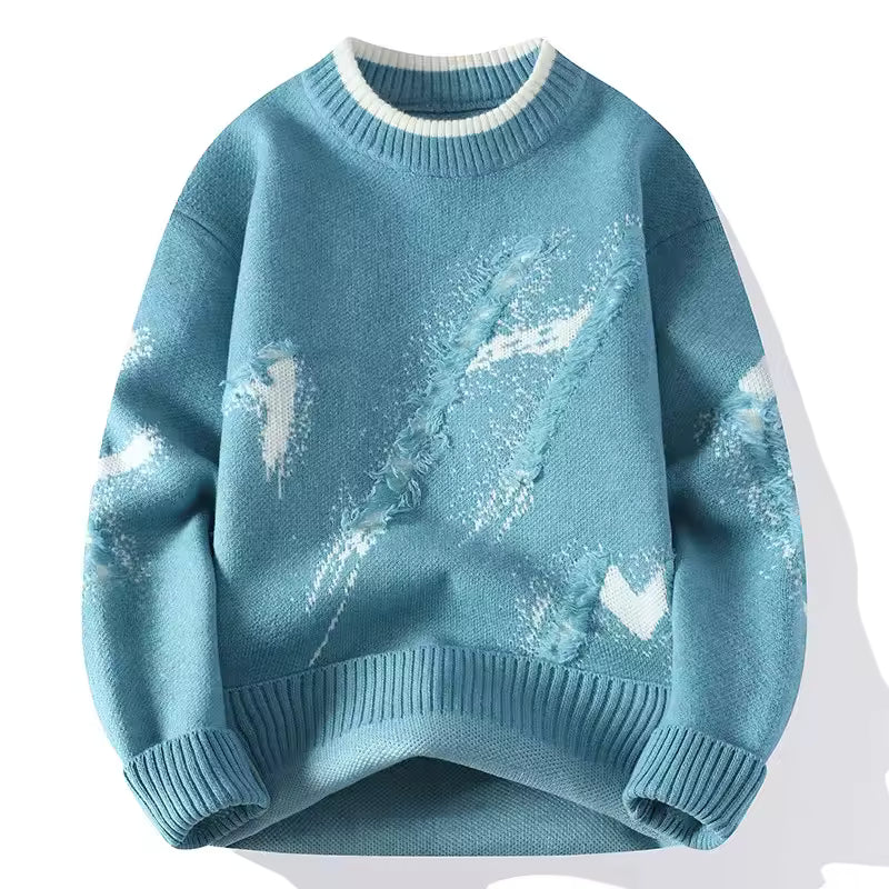 Men’s Fleece-Lined Textured Knit Pullover ❄️🔥