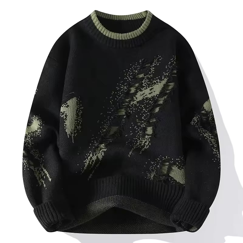 Men’s Fleece-Lined Textured Knit Pullover ❄️🔥