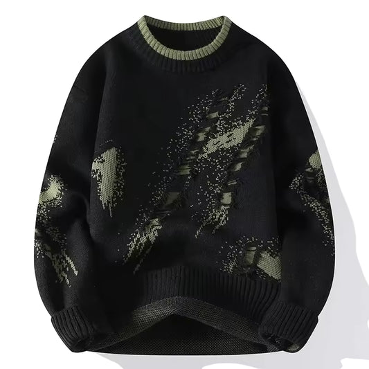 Men’s Fleece-Lined Textured Knit Pullover ❄️🔥