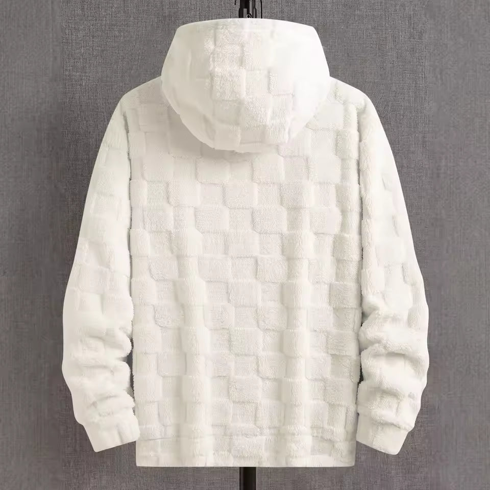 Men’s Los Angeles Plush Hoodie – Soft Fleece Winter Pullover with Embroidered Lettering