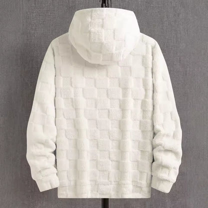 Men’s Los Angeles Plush Hoodie – Soft Fleece Winter Pullover with Embroidered Lettering